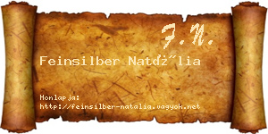 Feinsilber Natália névjegykártya